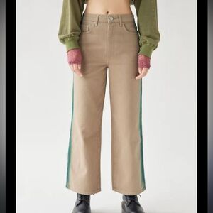 BDG urban outfitters size 27 or 4 high and wide tan green grunge jeans